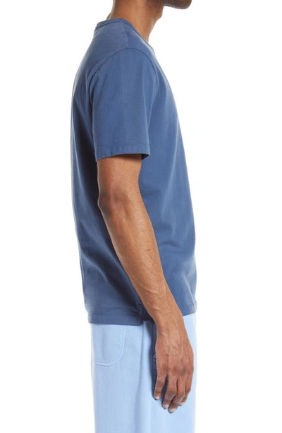 Shop Vince Solid T-shirt In Washed Brisk Blue