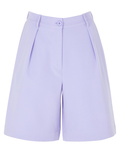 Shop 8 By Yoox Woman Shorts & Bermuda Shorts Lilac Size 6 Polyester, Elastane In Purple