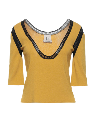 Shop L'autre Chose L' Autre Chose Woman Sweater Ocher Size Xs Viscose, Polyester In Yellow