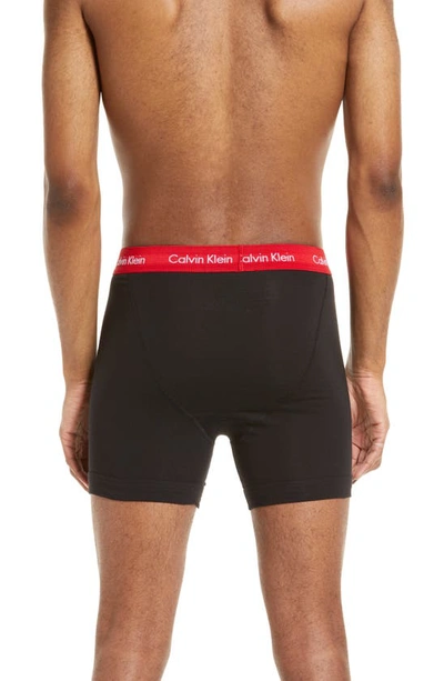 Shop Calvin Klein 3-pack Stretch Cotton Boxer Briefs In 1sx Black Bodie
