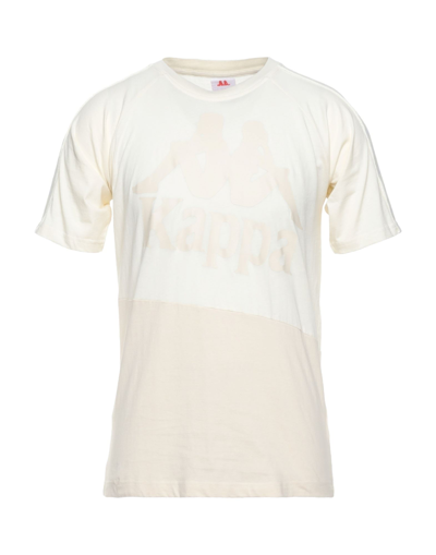 Shop Kappa Man T-shirt Ivory Size L Cotton In White