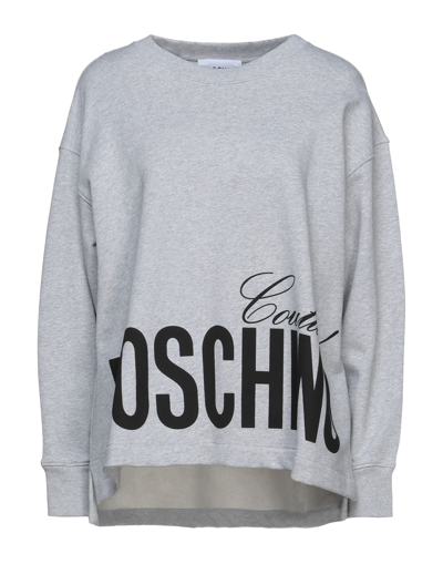 Shop Moschino Sweatshirts In Light Grey