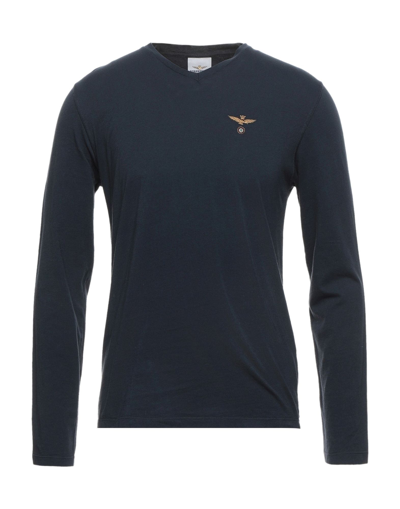 Shop Aeronautica Militare T-shirts In Dark Blue