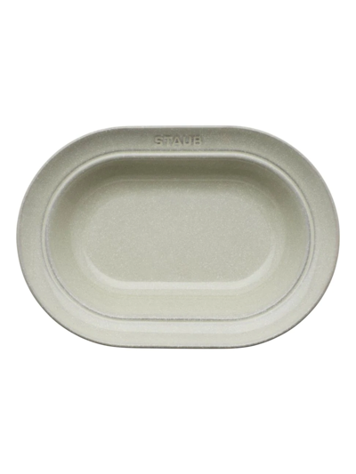 Shop Staub 10-inch Dinnerware Oval Serving Dish In White Truffle