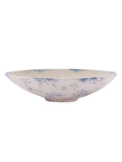 Shop Arte Italica Giulietta Ceramic Oval Serving Bowl In Blue White