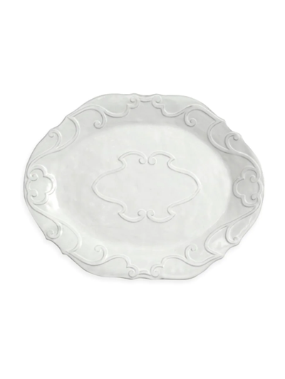 Shop Arte Italica Bella Bianca Ribbon Oval Platter In White