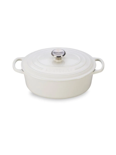 Shop Le Creuset 5-quart Oval Covered French Oven In White