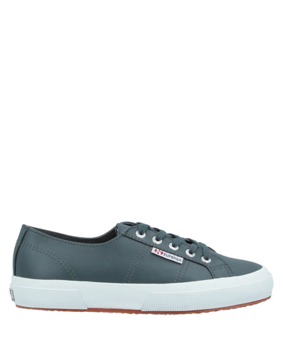 Shop Superga Man Sneakers Deep Jade Size 5 Soft Leather In Green