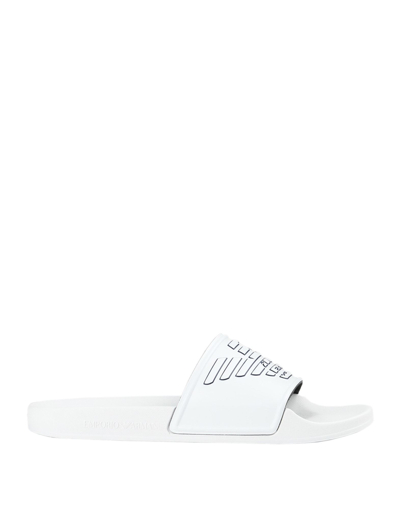Shop Emporio Armani Shoes Beachwear Man Sandals White Size 8.5 Pvc - Polyvinyl Chloride, Polyurethane