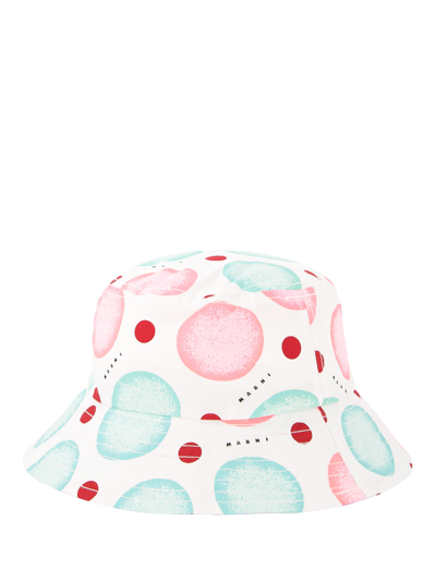 Shop Marni Kids Hat For Girls In White