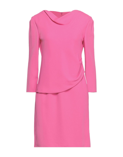 Shop Emporio Armani Short Dresses In Fuchsia