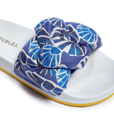 La Doublej La Double J Braid Slide Sandals In Conchiglie
