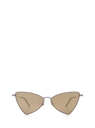 Shop Saint Laurent Eyewear Sunglasses In Ruthenium