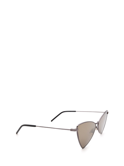 Shop Saint Laurent Eyewear Sunglasses In Ruthenium