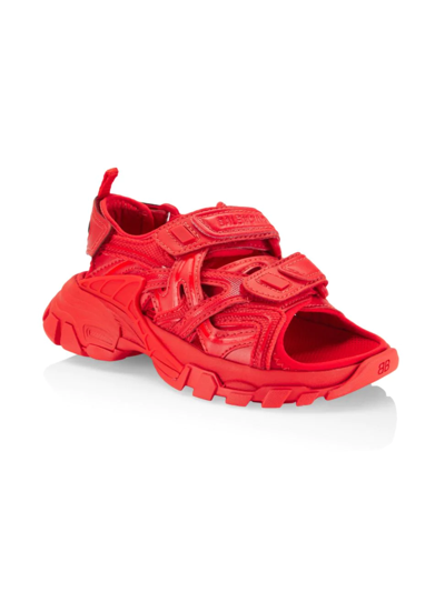 Shop Balenciaga Little Kid's & Kid's Track Double Touch-strap Sandals In Red