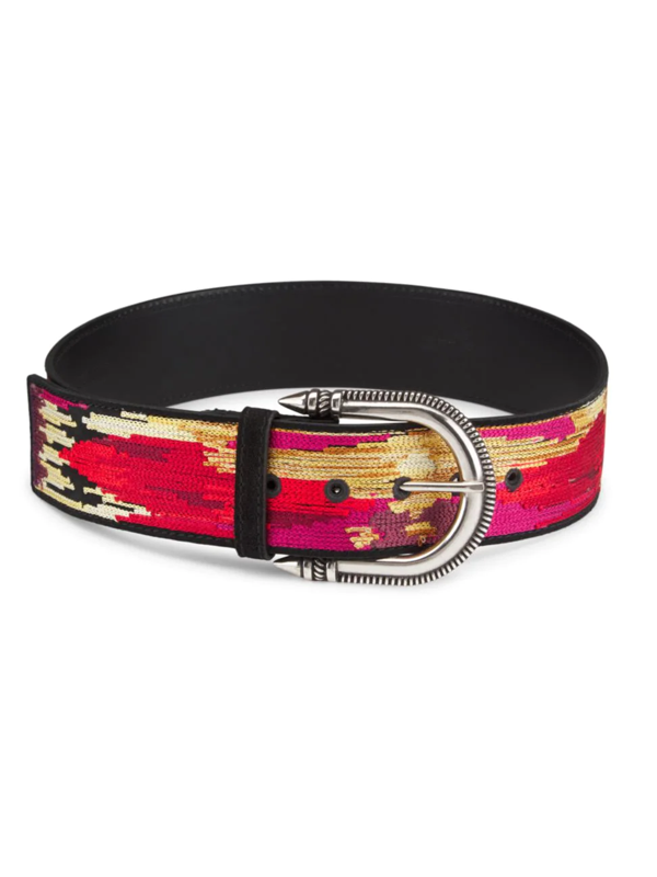 ETRO logo-buckle leather belt - Neutrals