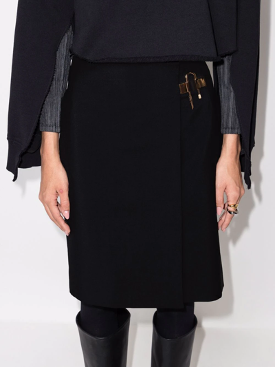 Shop Givenchy Padlock-detail A-line Skirt In Schwarz
