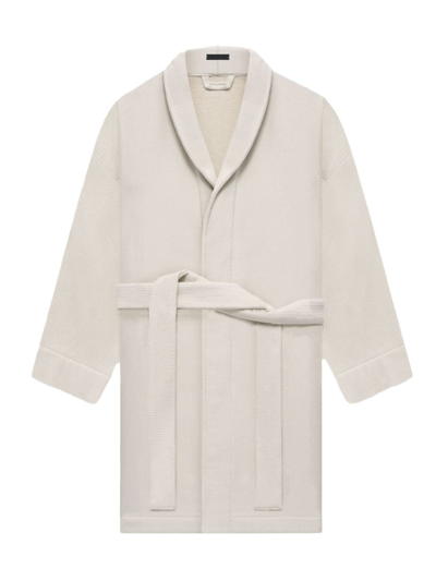 Shop Fear Of God Men's Waffle Terry Robe In Cement