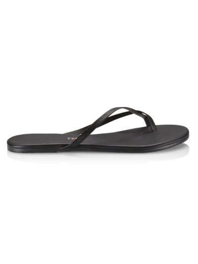 Shop Tkees Women's Riley Leather Flip Flops In Sable
