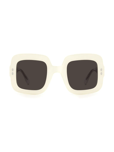 Shop Isabel Marant Women's 49mm Square Sunglasses In Cream