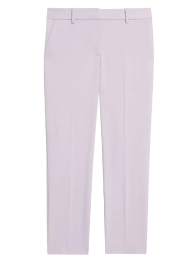 Shop Theory Women's Treeca Skinny-leg Cropped Classic Suiting Pants In Wisteria