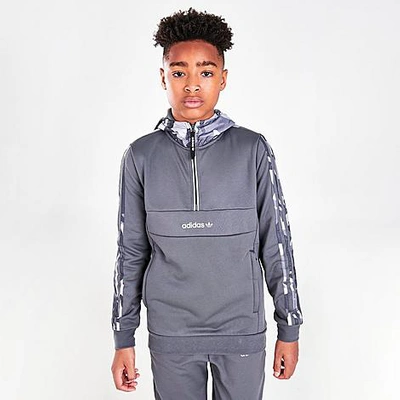 Adidas Originals Kids' Adidas Boys' Originals Half-zip Camo Hoodie In Grey  Five/multi-color | ModeSens
