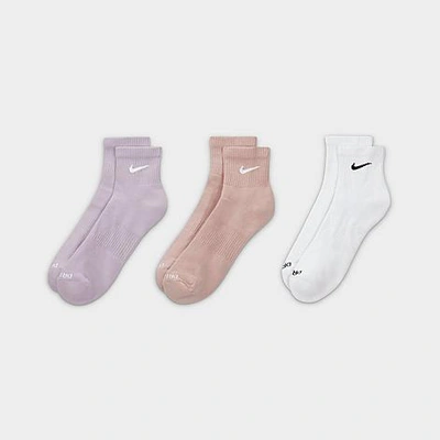 Shop Nike Everyday Plus Cushioned Training Ankle Socks (3-pack) Size Large Cotton/polyester/spandex In Multi-color