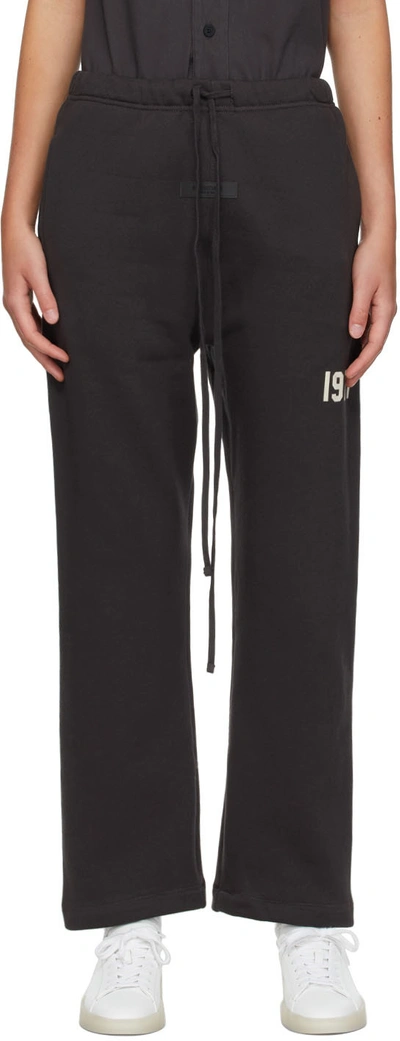 Shop Essentials Black Relaxed '1977' Lounge Pants In Iron