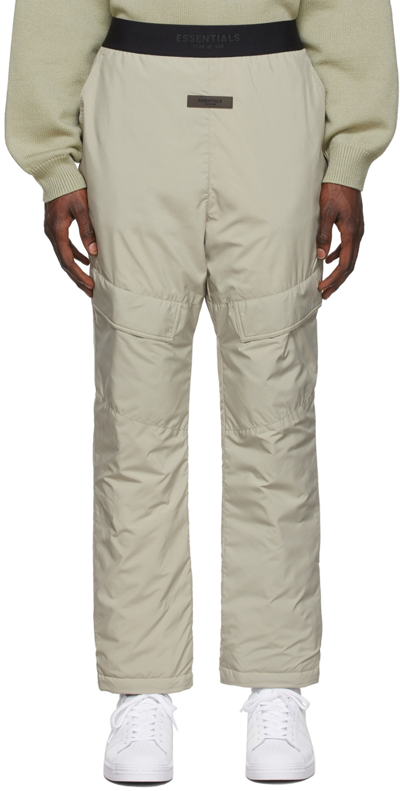 Shop Essentials Green Polyester Cargo Pants In Seafoam