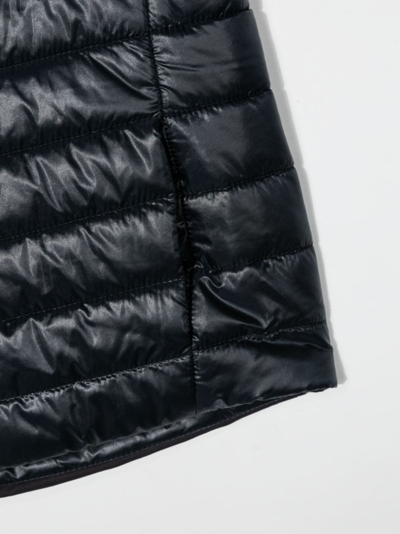Herno Short-sleeve Puffer Jacket In Blue
