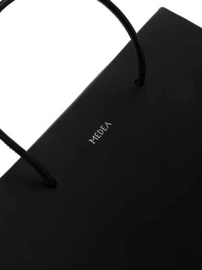 Medea Vitello Leather Tote Bag In Black