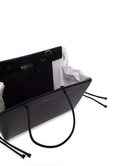 Medea Vitello Leather Tote Bag In Black