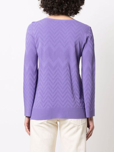 Shop D-exterior V-neck Pullover Jumper In Purple