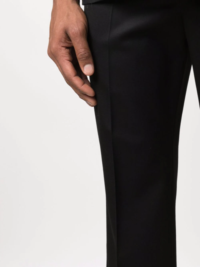 Shop Valentino High-waisted Tailored Trousers In Black