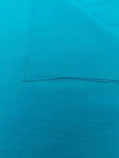 Shop Alberta Ferretti Long Silk Scarf In Blue