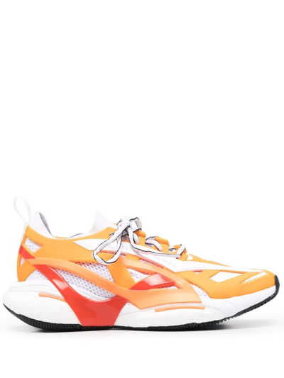 Shop Adidas By Stella Mccartney Solarglide Lace-up Sneakers In Creora Actora Ftwwht