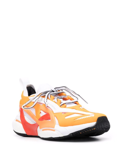 Shop Adidas By Stella Mccartney Solarglide Lace-up Sneakers In Creora Actora Ftwwht