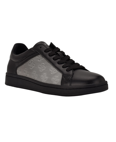 Shop Guess Men's Leddy Low Top Sneakers Men's Shoes In Black