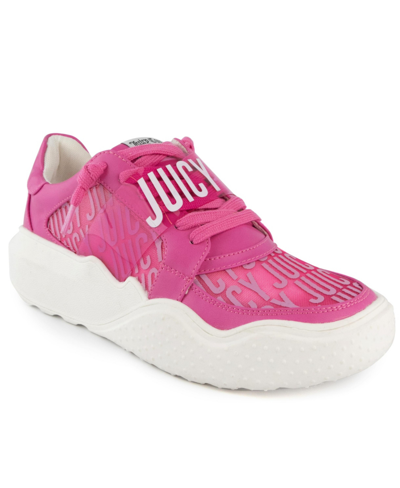 Shop Juicy Couture Women's Dyanna Sneakers In Bright Pink
