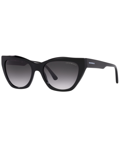 Shop Emporio Armani Women's Sunglasses, Ea4176 54 In Shiny Black