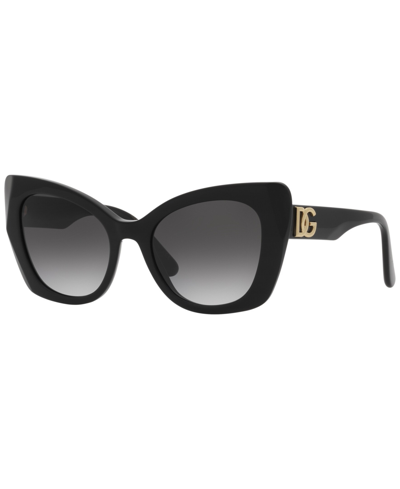 Shop Dolce & Gabbana Women's Low Bridge Fit Sunglasses, Dg4405f 53 In Black