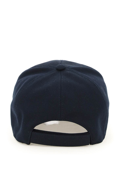 Shop Fendi Baseball Hat With Logo Patch In Blue