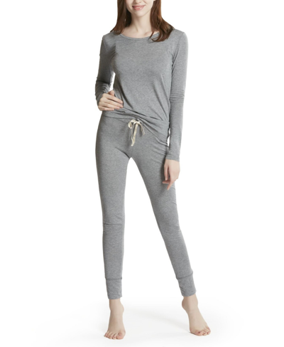 Shop Ink+ivy Women's Top With Legging Loungewear Set In Charcoal