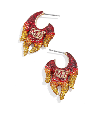 Shop Baublebar Women's  Miami Heat Statement Stud Earrings In Red