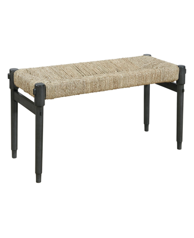 Shop Osp Home Furnishings Winchester Bench With Natural Seagrass Seat In Gray