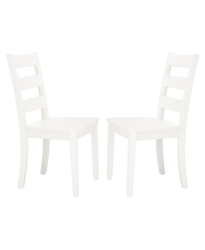 Shop Safavieh Silio Ladder Back Dining Chair, Set Of 2 In White