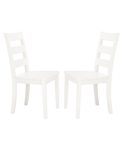 Safavieh Silio Ladder Back Dining Chair, Set Of 2 In White