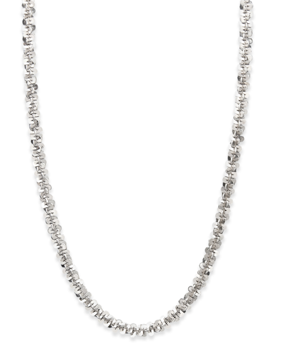 Shop Macy's Sparkle Chain Necklace 20" (1-1/2mm) In 14k White Gold