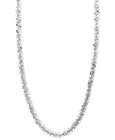 Shop Macy's Sparkle Chain Necklace 24" (1-1/2mm) In 14k White Gold