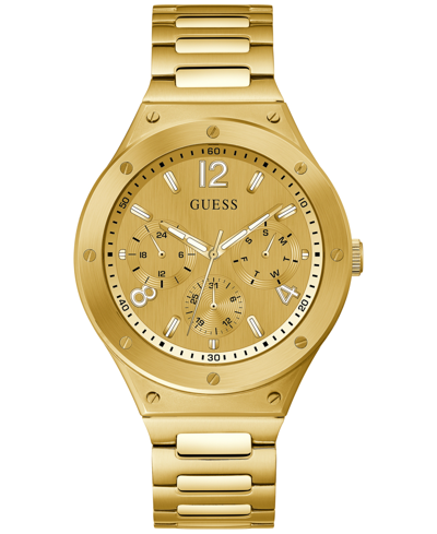 Shop Guess Men's Gold-tone Stainless Steel Bracelet Watch 44mm